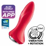 Satisfyer Rotator Plug 1+ Vibrating Plug – Red Butt Plugs | SEX Shop Ireland 8