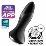 Satisfyer Rotator Plug 1+ Vibrating Plug – Black Butt Plugs | SEX Shop Ireland 9
