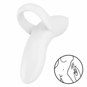 Satisfyer Bold Lover Finger Vibrator – White Clitoral Stimulators | SEX Shop Ireland