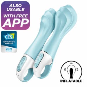 Satisfyer Air Pump Vibrator 5+ Inflatable G-spot Vibrator – Blue G-spot Vibrators | SEX Shop Ireland