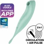Satisfyer Twirling Pro+ Air Pulse Stimulator & Vibrator – Green Clitoral Stimulators | SEX Shop Ireland 7