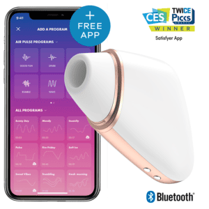 Satisfyer Connect – Love Triangle White / Gold Clitoral Stimulators | SEX Shop Ireland