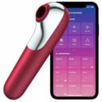 Satisfyer Dual Love Vibrator And Suctioner With Pulsed Air Red Clitoral Stimulators | SEX Shop Ireland 9