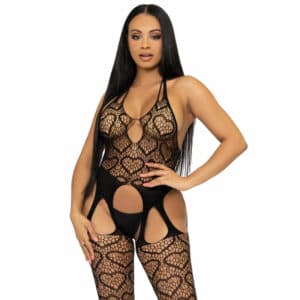 Leg Avenue Bodystocking De Red Con Tirantes Talla Nica One Size – Black Bodystocking | SEX Shop Ireland
