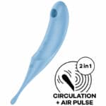 Satisfyer Twirling Pro Air Pulse Stimulator & Vibrator – Blue Clitoral Stimulators | SEX Shop Ireland 8