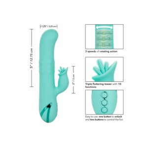 Calex Bel Air Bombshell Light Green Rabbit Vibrators | SEX Shop Ireland 3