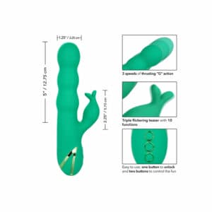 Calex Sonoma Satisfier Green Rabbit Vibrators | SEX Shop Ireland 3