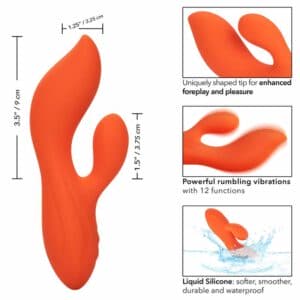 California Exotics Stella Dual Teaser Orange Rabbit Vibrators | SEX Shop Ireland 3