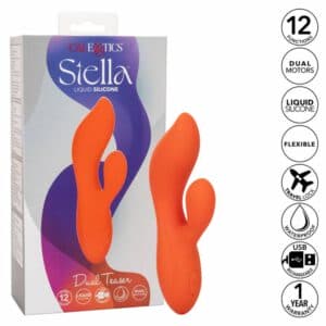 California Exotics Stella Dual Teaser Orange Rabbit Vibrators | SEX Shop Ireland