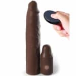 Pipedreams Sleeve 22,86 Cm + 7,62 Cm Plug Remote Brown Penis Extenders & Sleeves | SEX Shop Ireland 7