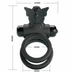 Pretty Love – Double Ring Vibrator With Black Stimulator Cock Rings | SEX Shop Ireland 24