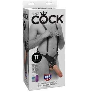 King Cock 28 Cm Hollow Strap-on Suspender System – Flesh Dildos | SEX Shop Ireland 3