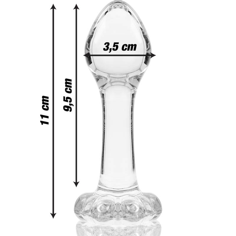 Nebula Series By Ibiza - Model 2 Anal Plug Borosilicate Glass 11 X 3.5 Cm  Clear