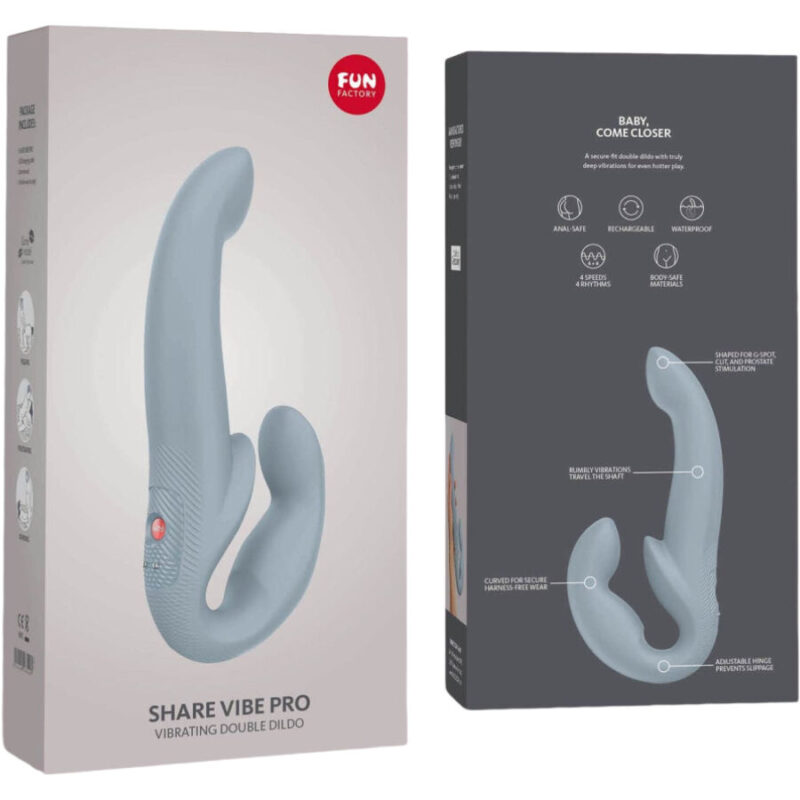 FUN FACTORY – SHARE VIBE PRO DOUBLE VIBRATOR GREY Anal Dildo | SEX Shop Ireland 6