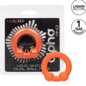 CALIFORNIA EXOTICS – ALPHA DUAL BALL RING ORANGE Cock Rings | SEX Shop Ireland