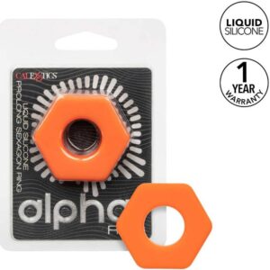 CALIFORNIA EXOTICS – ALPHA PROLONG SEXAGON RING ORANGE Cock Rings | SEX Shop Ireland