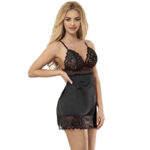 SUBBLIME – BABYDOLL WITH FLORAL PRINT CHEST BLACK S/M Babydoll Lingerie | SEX Shop Ireland 22