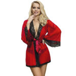 SUBBLIME – TRANSPARENT FABRIC ROBE WITH LACE DETAIL RED S/M Babydoll Lingerie | SEX Shop Ireland 19