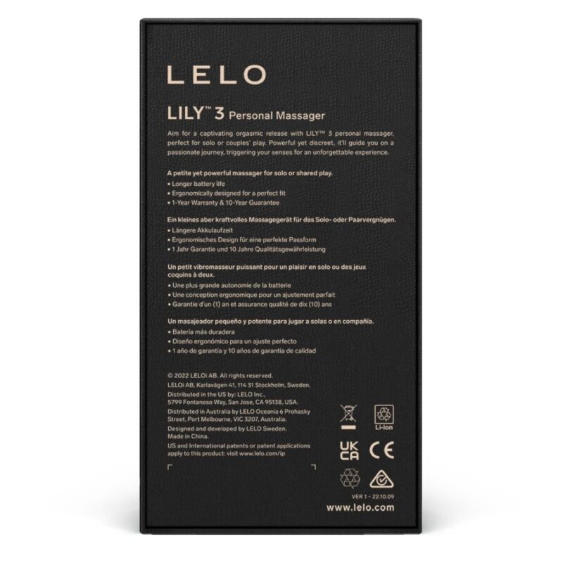 LELO – LILY 3 PERSONAL MASSAGER – LILAC Clitoral Stimulators | SEX Shop Ireland 7