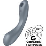 SATISFYER – CURVE TRINITY 1 AIR PULSE VIBRATION GREY Clitoral Sucking Vibrator | SEX Shop Ireland 14