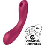 SATISFYER – CURVE TRINITY 1 AIR PULSE VIBRATION RED Clitoral Sucking Vibrator | SEX Shop Ireland 14