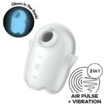SATISFYER – GLOWING GHOST AIR PULSE & VIBRATOR WHITE Clitoral Sucking Vibrator | SEX Shop Ireland 13