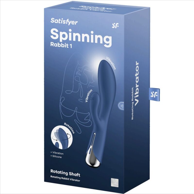 SATISFYER – SPINNING RABBIT 1 CLITORIS AND G-SPOT STIMULATION BLUE Rabbit Vibrators | SEX Shop Ireland 10