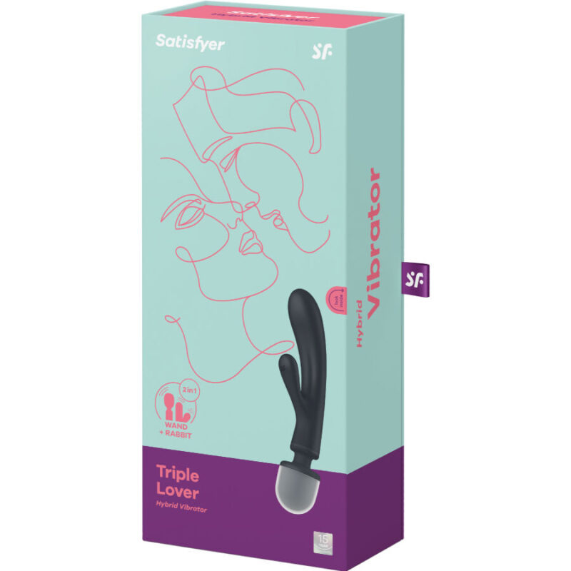 SATISFYER – TRIPLE LOVER RABBIT VIBRATOR MASSAGER GREY Rabbit Vibrators | SEX Shop Ireland 10