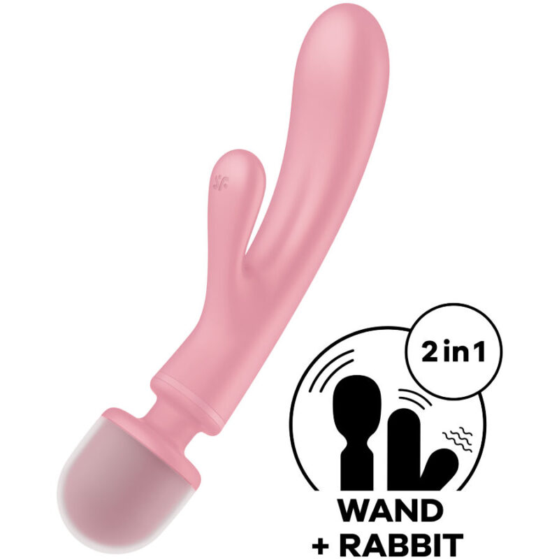 SATISFYER – TRIPLE LOVER RABBIT VIBRATOR MASSAGER PINK Rabbit Vibrators | SEX Shop Ireland 9