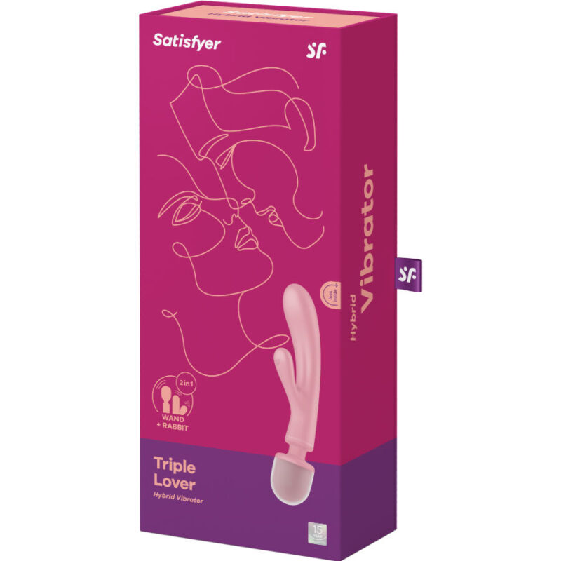 SATISFYER – TRIPLE LOVER RABBIT VIBRATOR MASSAGER PINK Rabbit Vibrators | SEX Shop Ireland 10