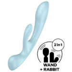 SATISFYER – TRIPLE OH HYBRID VIBRATION BLUE HI-TECH Vibrators | SEX Shop Ireland 10