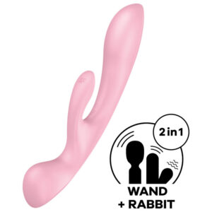 SATISFYER – TRIPLE OH HYBRID VIBRATION PINK HI-TECH Vibrators | SEX Shop Ireland