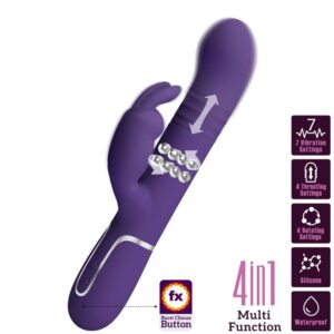 PRETTY LOVE – COALE RABBIT VIBRATOR 4 IN 1 PURPLE Rabbit Vibrators | SEX Shop Ireland