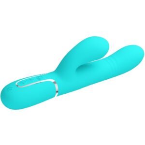 PRETTY LOVE – MULTIFUNCTION G-SPOT VIBRATOR AQUA GREEN Rabbit Vibrators | SEX Shop Ireland