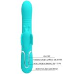 PRETTY LOVE – MULTIFUNCTION RABBIT VIBRATOR 4 IN 1 BUTTERFLY AQUA GREEN Rabbit Vibrators | SEX Shop Ireland 22