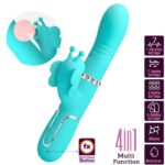 PRETTY LOVE – MULTIFUNCTION RABBIT VIBRATOR 4 IN 1 BUTTERFLY AQUA GREEN Rabbit Vibrators | SEX Shop Ireland 24