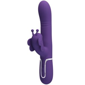 PRETTY LOVE – MULTIFUNCTION RABBIT VIBRATOR 4 IN 1 BUTTERFLY PURPLE Rabbit Vibrators | SEX Shop Ireland
