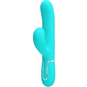 PRETTY LOVE – PERLITA MULTIFUNCTION 3 IN 1 G-SPOT VIBRATOR AQUA GREEN Rabbit Vibrators | SEX Shop Ireland