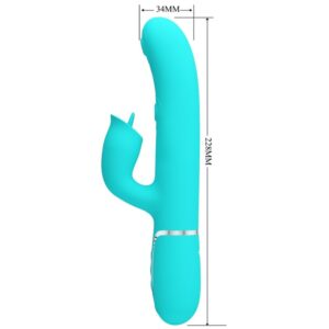 PRETTY LOVE – RABBIT VIBRATOR WITH LICKING AQUA GREEN Rabbit Vibrators | SEX Shop Ireland 3