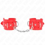 KINK – 3 D-RING WRIST RESTRAINTS ADJUSTABLE RED 17.5-25 CM X 6 CM Fetish / Bondage | SEX Shop Ireland 8