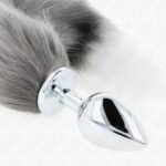 KINK – ANAL PLUG SIZE L 10 X 4 CM WITH SYNTHETIC TAIL 40 CM GREY AND WHITE Butt Plugs | SEX Shop Ireland 11