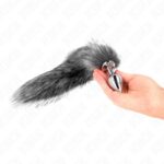 KINK – ANAL PLUG SIZE M 8 X 3.5 CM WITH SYNTHETIC TAIL 40 CM GREY Butt Plugs | SEX Shop Ireland 10