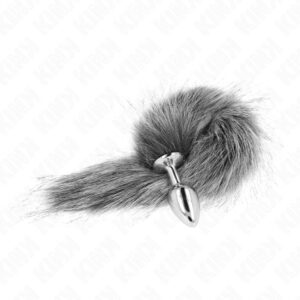 KINK – ANAL PLUG SIZE S 7 X 3 CM WITH SYNTHETIC TAIL 40 CM GREY Butt Plugs | SEX Shop Ireland 3