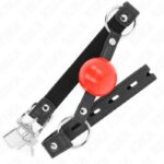 KINK – BALL 4 CM GAG WITH LOCK RED BALL BLACK STRAP 60 x 2 CM BDSM Gags | SEX Shop Ireland 9