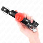 KINK – BALL 4 CM GAG WITH LOCK RED BALL BLACK STRAP 60 x 2 CM BDSM Gags | SEX Shop Ireland 11