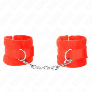 KINK – BEGINNER FUR HAND CUFFS RED 30 X 7 CM Fetish / Bondage | SEX Shop Ireland