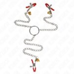 KINK – BELL TRIPLE NIPPLE AND CLIT CLAMPS RED WITH CHAIN 30 CM Fetish / Bondage | SEX Shop Ireland 8