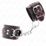 KINK – BLACK WRIST RESTRAINTS WITH RED HEART INLAY ADJUSTABLE 21-28 CM X 5.5 CM Fetish / Bondage | SEX Shop Ireland 9