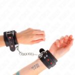 KINK – BLACK WRIST RESTRAINTS WITH RED HEART INLAY ADJUSTABLE 21-28 CM X 5.5 CM Fetish / Bondage | SEX Shop Ireland 11
