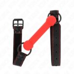 KINK – BONE GAG WITH LEATHERETTE STRAP RED ADJUSTABLE 41-57 CM BDSM Gags | SEX Shop Ireland 8
